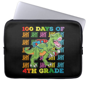 Housse Pour Ordinateur Portable 100 Jours De L'école Du T Rex Dinosaure De 4e Anné