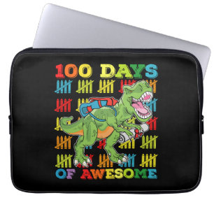 Housse Pour Ordinateur Portable 100 Jours De Super T Rex Dinosaure 100ème École