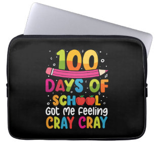Housse Pour Ordinateur Portable 100 jours d'école me rendent complètement fou