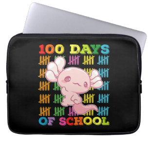 Housse Pour Ordinateur Portable 100 jours d'école Professeur Axolotl
