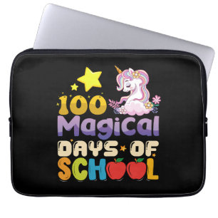 Housse Pour Ordinateur Portable 100 Jours Magiques De Professeur Licorne D'école