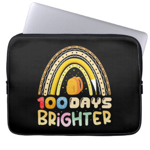 Housse Pour Ordinateur Portable 100 jours plus lumineux 100e jour d'école enseigna