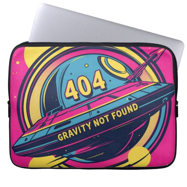 Housse Pour Ordinateur Portable 404 Gravité introuvable - Art Spop Rétro (Devant)