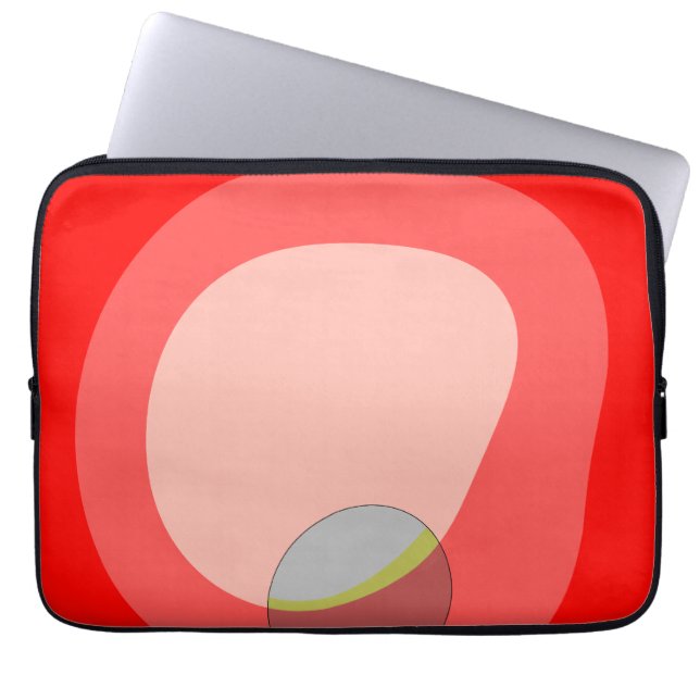 Housse Pour Ordinateur Portable 615 Abstrait rouge (Devant)