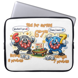 Housse Pour Ordinateur Portable 6’7” Vital for Survival Chemistry Elements  