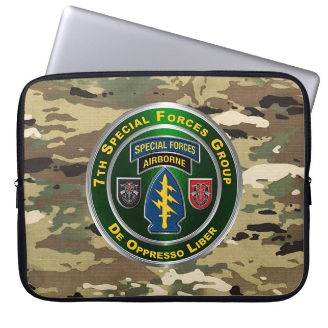 Housse Pour Ordinateur Portable 7th  Groupe des Forces Spéciales  (Devant)