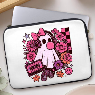 Housse Pour Ordinateur Portable 90s Bubblegum esthétique Rétro Fille Fantôme Hallo