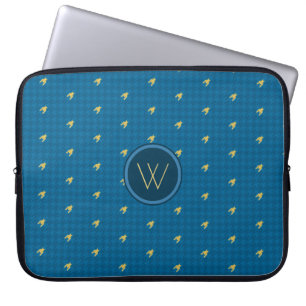 Housse pour ordinateur portable à carreaux bleu av