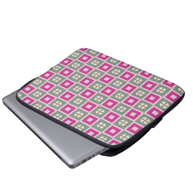 Housse pour ordinateur portable à fleurs carrées v (Devant bas)