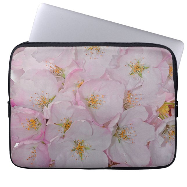 Housse pour ordinateur portable à fleurs de cerisi (Devant)