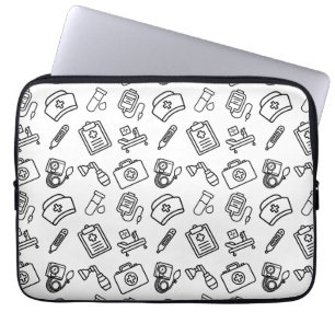Housse pour ordinateur portable à motif d'icône d'