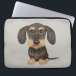 Housse Pour Ordinateur Portable À poils durs Dachshund | Teckel de chien de carica<br><div class="desc">Une pochette amusante pour ordinateur portable pour les amateurs de Dachshund poils en fil. Sanglier et caricature teintée Teckel. Visitez Jenn's Doodle World pour encore plus d'accessoires pour la maison et le bureau avec ce chien drôle et des dessins de chiens plus originaux.</div>
