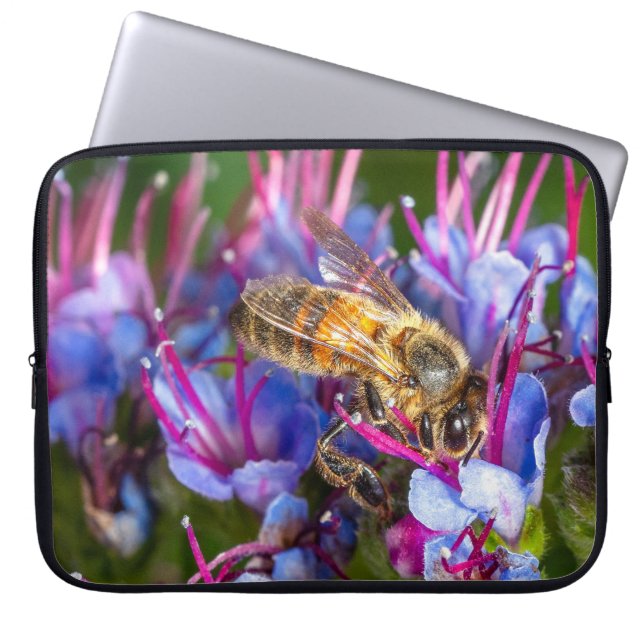 Housse Pour Ordinateur Portable Abeille affairée (Devant)