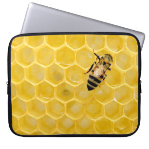 Housse Pour Ordinateur Portable abeille et nid d'abeille