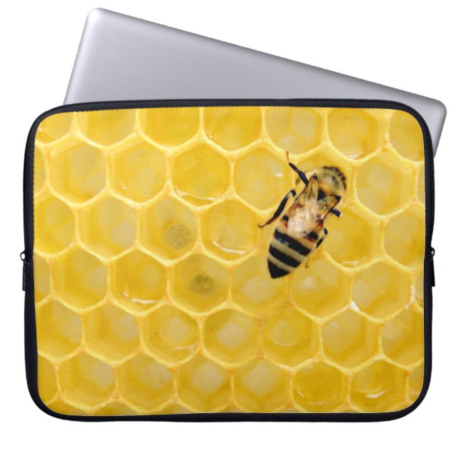 Housse Pour Ordinateur Portable abeille et nid d'abeille (Devant)