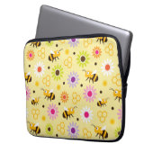 Housse Pour Ordinateur Portable Abeille & Fleurs (devant gauche)