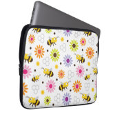 Housse Pour Ordinateur Portable Abeille & Fleurs (Devant droit)