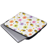 Housse Pour Ordinateur Portable Abeille & Fleurs (Devant bas)