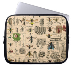 Housse Pour Ordinateur Portable Abeille Insecte Bug Wasp Nature Peinture des abeil