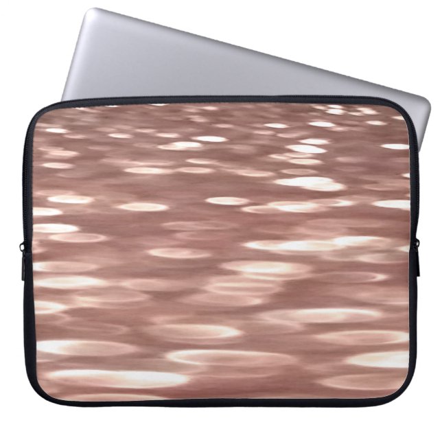 Housse Pour Ordinateur Portable Abstract #3: Copper Rose Gold (Devant)