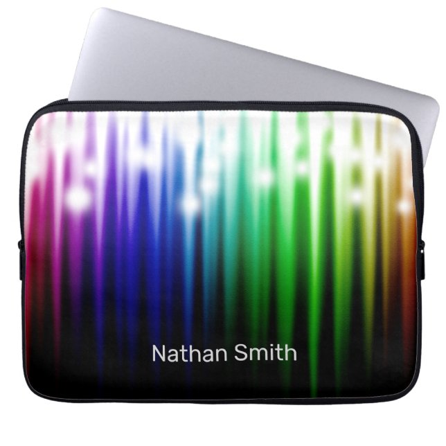 Housse Pour Ordinateur Portable Abstrait Arc-en-ciel brillant texture moderne (Devant)
