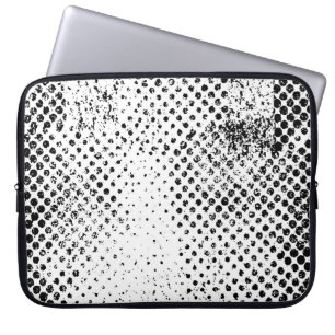 Housse Pour Ordinateur Portable Abstrait arrière - plan vintage noir et blanc. Mon