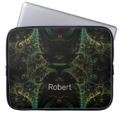 Housse Pour Ordinateur Portable Abstrait Fractal Monogrammé (Devant)