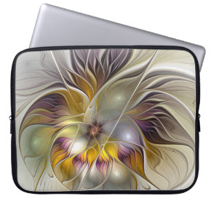 Housse Pour Ordinateur Portable Abstrait Imaginaire coloré Fleur moderne Fractal