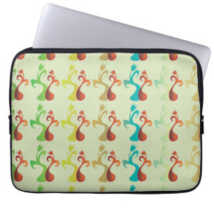 Housse Pour Ordinateur Portable Abstrait Multicolor Tulip motif floral