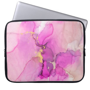 Housse Pour Ordinateur Portable Abstrait violet, lilas, rose, or arrière - plan,