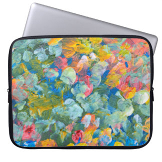 Housse Pour Ordinateur Portable Abstraite brosse de frottement de point acrylique