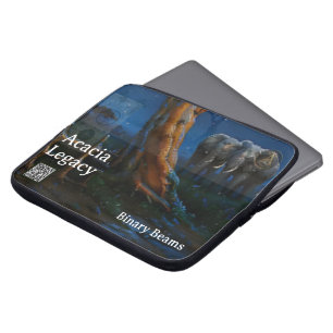 Housse Pour Ordinateur Portable Acacia Legacy™ : Rayons binaires au clair de lune 