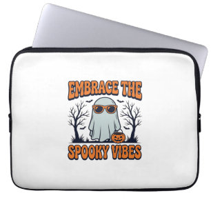 Housse Pour Ordinateur Portable Adoptez la chemise Halloween fantôme des vibration