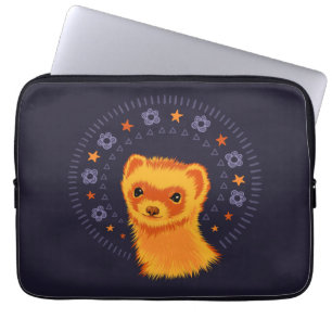 Housse Pour Ordinateur Portable adorable animal à la tête de furet mignonne