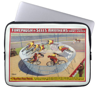 Housse Pour Ordinateur Portable Affiche De Cirque Des Sept Gaynells Vélos D'Équita