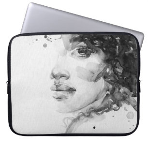 Housse Pour Ordinateur Portable african american woman. beauté mode illustration