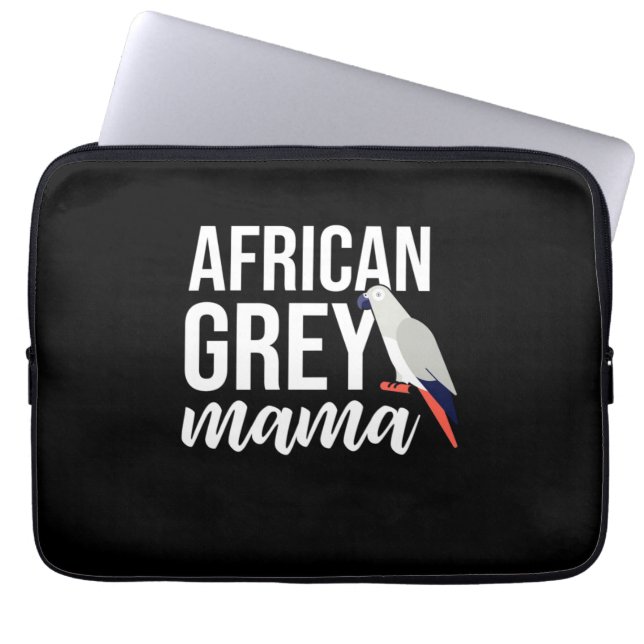 Housse Pour Ordinateur Portable African Grey Parrot Mama (Devant)
