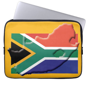 Housse Pour Ordinateur Portable AFRIQUE DU SUD Carte du Drapeau Ordinateur patriot