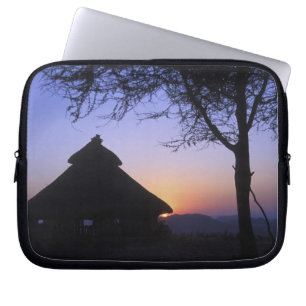 Housse Pour Ordinateur Portable Afrique, Éthiopie, région du fleuve Omo, Coucher d
