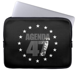 Housse Pour Ordinateur Portable Agenda 47 Campagne patriotique de réélection de Tr