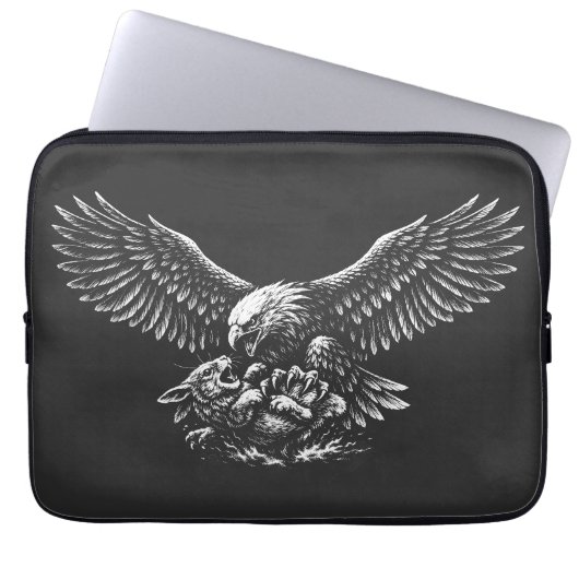 Housse Pour Ordinateur Portable Aigle de Cendres par BurnsInHell (Devant)