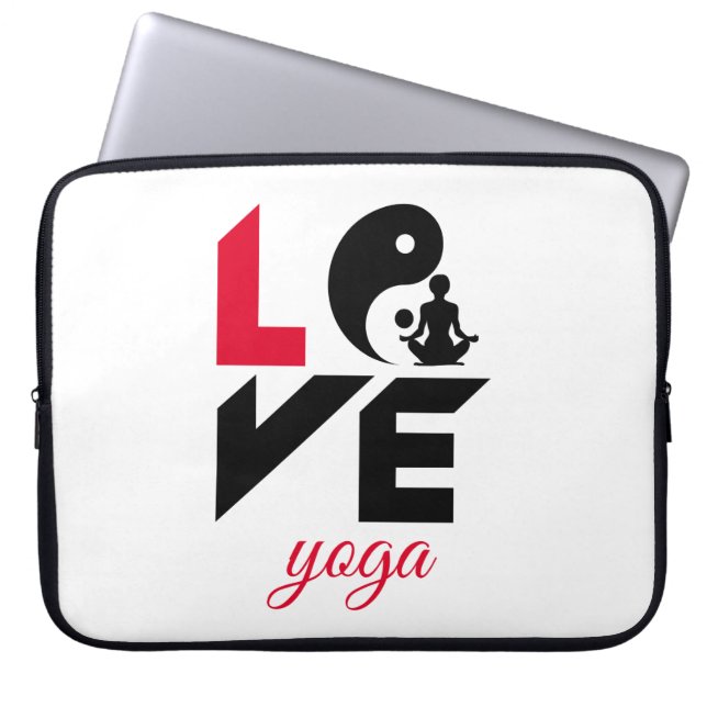 Housse Pour Ordinateur Portable Aimer le yoga (Devant)