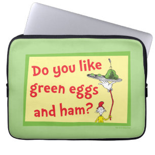 Housse Pour Ordinateur Portable Aimes-tu les œufs verts et le jambon ?