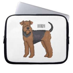 Housse Pour Ordinateur Portable Airedale terrier dog cartoon