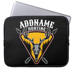 Housse Pour Ordinateur Portable AJOUTER NOM Hunter Elk Crâne Gros Antlers Chasse a
