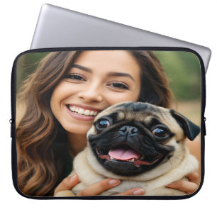 Housse Pour Ordinateur Portable Ajouter une photo de Pug Personnaliser Personnalis