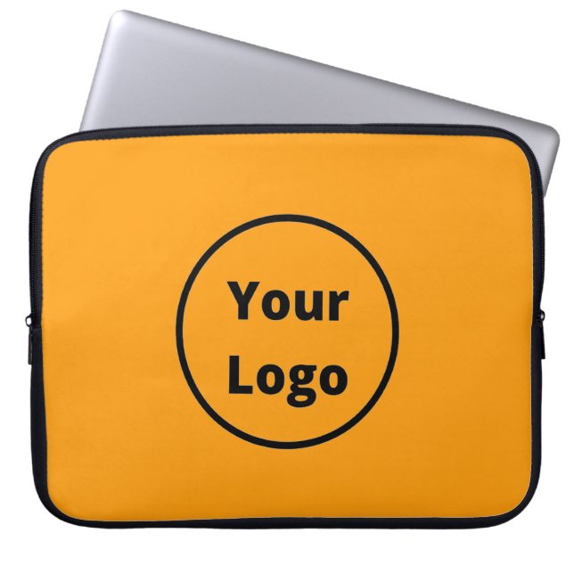 Housse Pour Ordinateur Portable Ajouter votre logo orange (Devant)