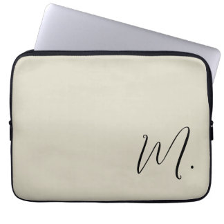 Housse Pour Ordinateur Portable Ajouter Votre Nom Monogramme Moderne Calligraphie