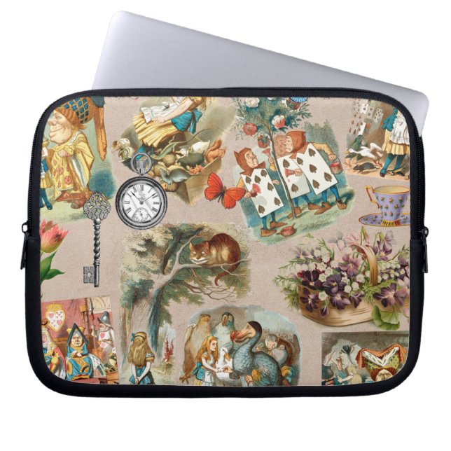 Housse Pour Ordinateur Portable Alice à Wonderland Cheshire Cat Characters (Devant)