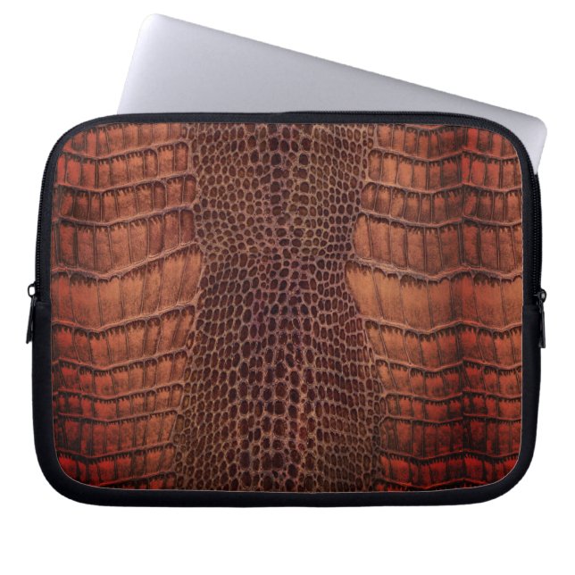 Housse Pour Ordinateur Portable Aligator Classic Reptile en cuir (Faux) (Devant)